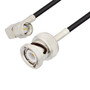 SMA Male Right Angle to BNC Male Cable Assembly using RG174 Coax, 3 FT