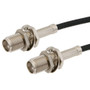 SMA Female Bulkhead to SMA Female Bulkhead Cable Assembly using RG174 Coax, 6 FT