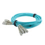 6 Strand SC/UPC-SC/UPC OM3 Multimode Distribution Cable, 5.0mm PVC Jacket, 2.0mm breakout at 0.5M - 10 meters