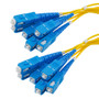 6 Strand SC/UPC-SC/UPC Single Mode OS2 Distribution Cable, 5.0mm Plenum Jacket, 2.0mm breakout at 0.5M - 10 meters