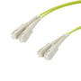 OM5 50/125 Multimode Fiber Cable, Dual SC / Dual SC, 1.0m with LSZH Zipcord Jacket