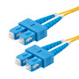 Fiber Optic Patch Cable SC to SC Duplex 9/125 single mode OS1 OFNP, 15 meter