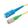 FC-APC to SC-UPC 9/125 Single mode Simplex Fiber Patch Cable, OS2, 5 Meter