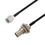 BNC Female Bulkhead to SMA Male Cable Assembly using LC085TBJ Coax, 1 FT