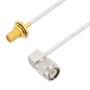 SMA Female Bulkhead to TNC Male Right Angle Cable Assembly using LC085TB Coax, 1 FT