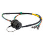 4 Channel TFOCA 2 Jam Nut Receptacle to ST/UPC, Multimode OM1, 7.5mm Tactical cable assembly, 1 meter, 18in (0.4572M) breakout