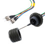 4 Channel TFOCA 2 Jam Nut Receptacle to ST/UPC, Multimode OM2, 7.5mm Tactical cable assembly, 3 meter, 18in (0.4572M) breakout