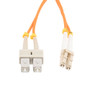 Fiber Optic Patch Cable SC/PC-LC/PC Duplex 100/140 Large Core Multimode Fiber 3.0mm PVC 1 m