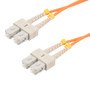 Fiber Optic Patch Cable SC/PC-SC/PC Duplex 100/140 Large Core Multimode Fiber 3.0mm PVC 1 m
