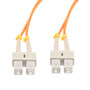 Fiber Optic Patch Cable SC/PC-SC/PC Duplex 100/140 Large Core Multimode Fiber 3.0mm PVC 1 m