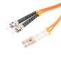 Fiber Optic Patch Cable ST/PC-LC/PC Duplex 100/140 Large Core Multimode Fiber 3.0mm PVC 5 m