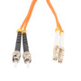 Fiber Optic Patch Cable ST/PC-LC/PC Duplex 100/140 Large Core Multimode Fiber 3.0mm PVC 5 m