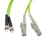 Fiber Optic Patch Cable SMA/PC-E2000/PC Duplex 50/125 OM5 Multimode Fiber 3.0mm PVC Jacket 1 meter