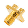 RF PCB Connector, SMA, Female,  Up to 18 GHz, End Launch, Straight, 4 Hole Flange