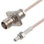 TNC Female 4 Hole Flange to SMB Jack Cable Assembly using RG316-DS Coax, 1 FT , LF Solder