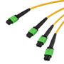 Fiber Conversion Harness, MPO24 w/ pins to 3xMPO8 w/ pins, SMF 9/125um, LSZH Jacket, Yellow, 3 meter - MPF24308SMZ-3