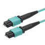 Fiber patch cable MPO male to MPO male, 12 fiber MMF OM3 type A, OFNP (Plenum-rated), 3-meter