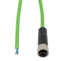 IP67 Waterproof M12 5 Position A-code Sensor Actuator Signal Cable, Industrial Drag Chain PUR, 22AWG, Female to Open, Green, 1M
