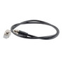 Category 6a Ethernet Economy M12 8 Position X code Cable, IP67 M12 Male to RJ45 Female Jack, 26AWG Shielded Outdoor VW-1 PVC Black, 1.0M