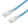 Category 6, Gigabit TAA Compliant Ethernet RJ45 Cable Assembly, 26AWG Stranded, U/FTP Foil Pair Shielded, CM PVC, Blue, 75F