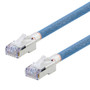 Category 5e Aerospace Ethernet Cable High-Temp Double Shielded FEP Blue RJ45, 50.0ft