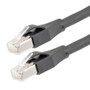 Double Shielded LSZH 26 AWG Stranded Cat 6 RJ45/RJ45 Patch Cord, Black, 4.0 Ft