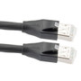 Double Shielded LSZH 26 AWG Stranded Cat 6 RJ45/RJ45 Patch Cord, Black, 6.0 Ft