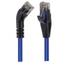 Category 6 45° Patch Cable, Straight/Left 45° Angle, Blue 7.0 ft