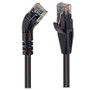 Category 6 45° Patch Cable, Straight/Left 45° Angle, Black 10.0 ft