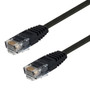 Category 6 Flat Patch Cable, RJ45 / RJ45, Black, 10.0 ft