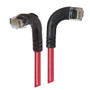Category 6 LSZH Right Angle Patch Cable, Right Angle Right/Right Angle Down, Red, 1.0 ft