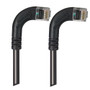 Category 6 LSZH Right Angle Patch Cable, Right Angle Right/Right Angle Right, Black, 7.0 ft