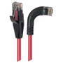 Category 6 LSZH Right Angle Patch Cable, Straight/Right Angle Right, Red, 15.0 ft