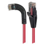 Category 6 LSZH Right Angle Patch Cable, Straight/Right Angle Left, Red, 25.0 ft