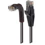 Category 6 LSZH Right Angle Patch Cable, Straight/Right Angle Down, Black, 25.0 ft