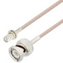 BNC Male to SMA Female Bulkhead Cable Assembly using RG316 Coax, 1 FT