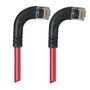 Category 6 LSZH Right Angle Patch Cable, Right Angle Right/Right Angle Right, Red, 30.0 ft