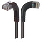 Category 6 LSZH Right Angle Patch Cable, Right Angle Right/Right Angle Up, Black, 30.0 ft