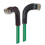 Category 6 Right Angle Patch Cable, RA Right Exit/Right Angle Down, Green 2.0 ft