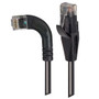 Category 6 Right Angle RJ45 Ethernet Patch Cords - Straight to RA (Left) - Black, 2.0Ft
