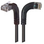 Category 6 Right Angle Patch Cable, RA Right Exit/Right Angle Up- Black 2.0 ft