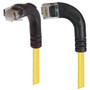 Category 6 Right Angle Patch Cable, RA Left Exit/Right Angle Down- Yellow 1.0 ft