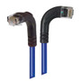 Category 6 Right Angle Patch Cable, RA Right Exit/Right Angle Down- Blue, 3.0 ft