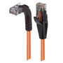 Category 6 Right Angle RJ45 Ethernet Patch Cords - Straight to RA (Up) - Orange, 7.0Ft