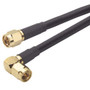 RG58C Coaxial Cable, SMA Male / 90° Male, 2.5 ft