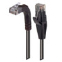 Category 6 Right Angle RJ45 Ethernet Patch Cords - Straight to RA (Up) - Black, 7.0Ft