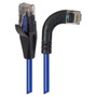 Category 6 Right Angle RJ45 Ethernet Patch Cords - Straight to RA (Right) - Blue, 10.0Ft