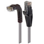 Category 6 Right Angle RJ45 Ethernet Patch Cords - Straight to RA (Down) - Gray, 20.0Ft