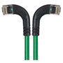 Category 6 Right Angle RJ45 Ethernet Patch Cords - RA (Left) to RA (Right) - Green, 20.0Ft