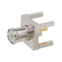 MCX Plug Connector Solder Attachment Thru Hole PCB, .200 inch x .052 inch Hole Spacing